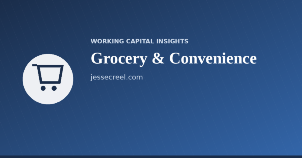 Working capital and cash flow illustration for grocery and convenience stores